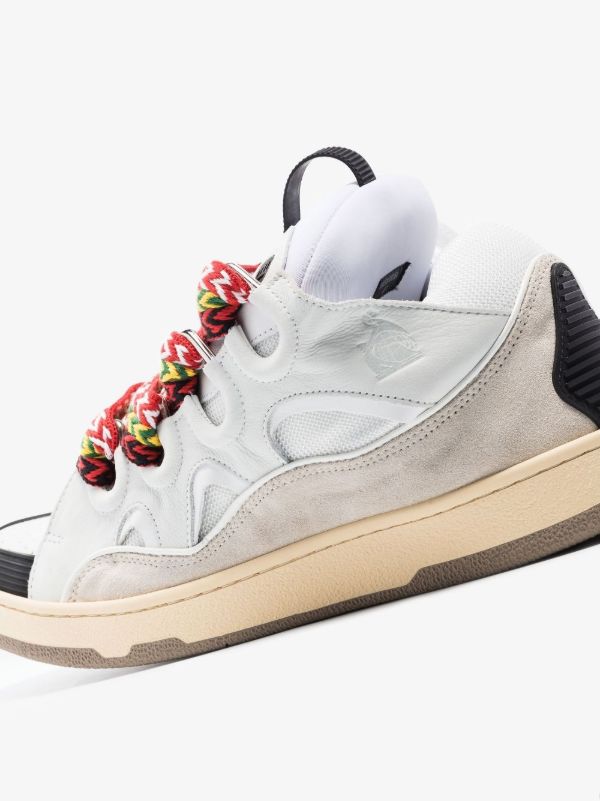 Browns Lanvin White Curb Low Top Leather Trainers | Browns Low-Tops
