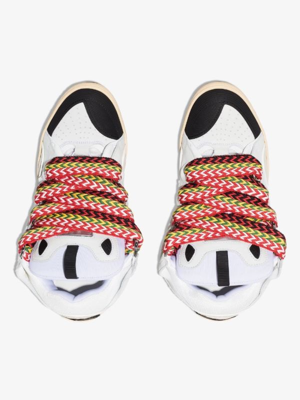 Browns Lanvin White Curb Low Top Leather Trainers | Browns Low-Tops