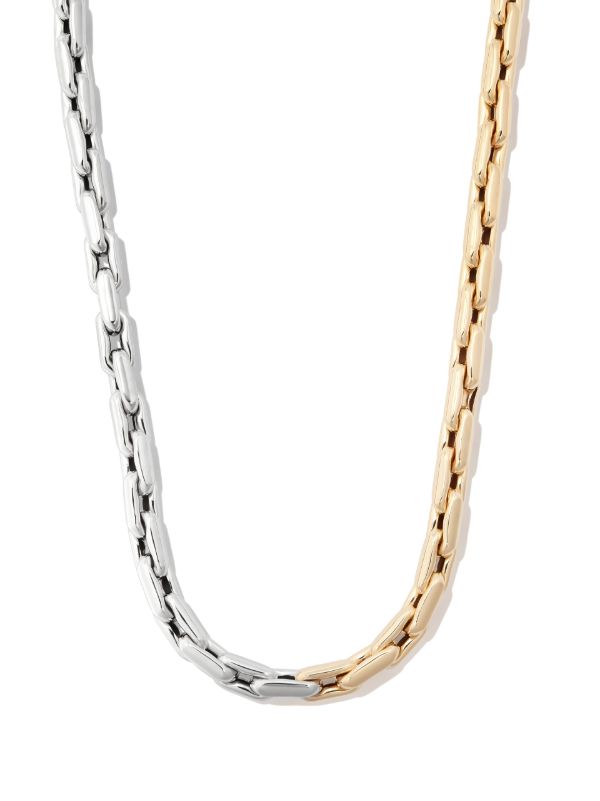 browns Lauren Rubinski 14K yellow and white gold small chain necklace | Browns Necklaces