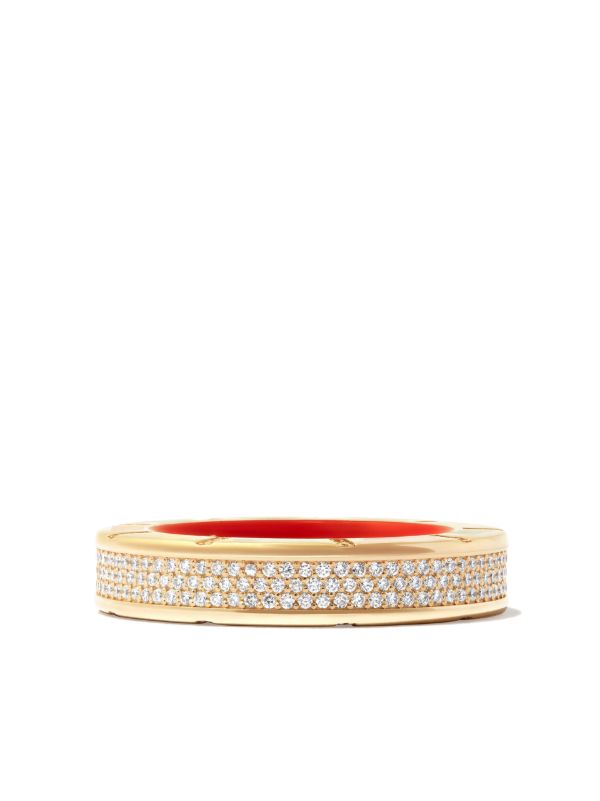 Browns Lauren Rubinski 14K Yellow Gold Diamond Enamel Ring | Browns Fine Rings