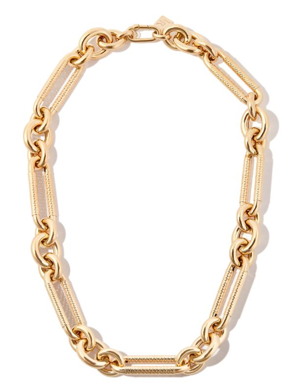 Browns Lauren Rubinski 14k Yellow Gold Diamond Encrusted Chain Necklace | Browns Necklaces
