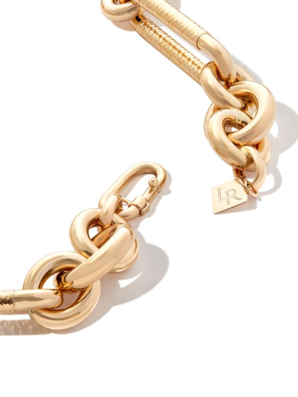 Browns Lauren Rubinski 14k Yellow Gold Diamond Encrusted Chain Necklace | Browns Necklaces