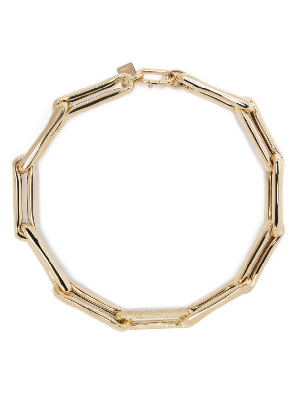 browns Lauren Rubinski 14K yellow gold diamond necklace | Browns Fine Necklaces