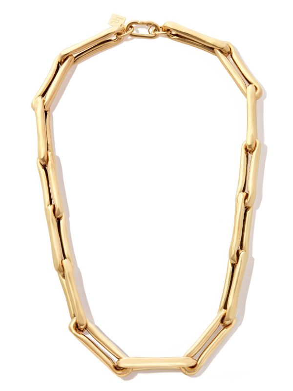 Browns Lauren Rubinski 14K Yellow Gold Extra Large Brushed Chain Necklace | Browns Necklaces