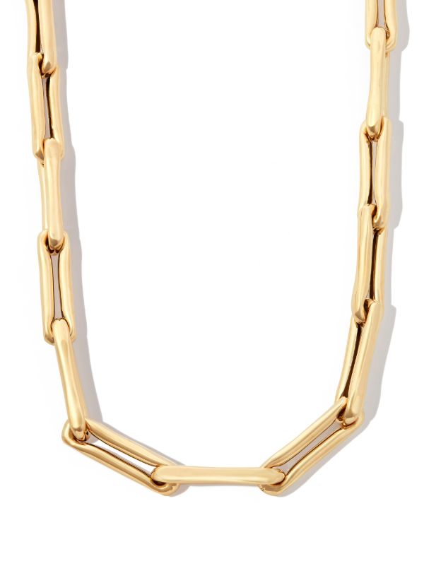 browns Lauren Rubinski 14K yellow gold extra large brushed chain necklace | Browns Necklaces