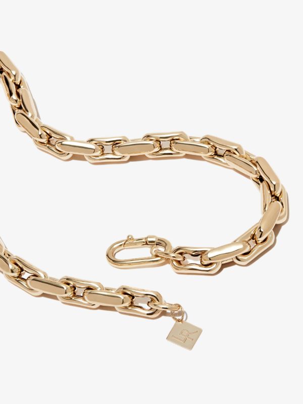 Browns Lauren Rubinski 14K Yellow Gold Small Square Link Necklace | Browns Necklaces