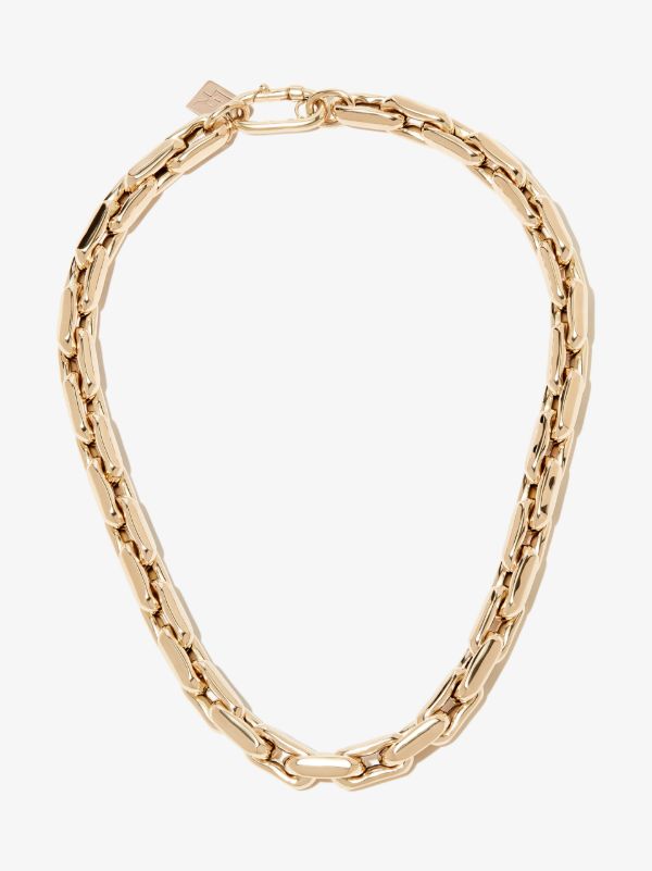 browns Lauren Rubinski 14K yellow gold small square link necklace | Browns Necklaces