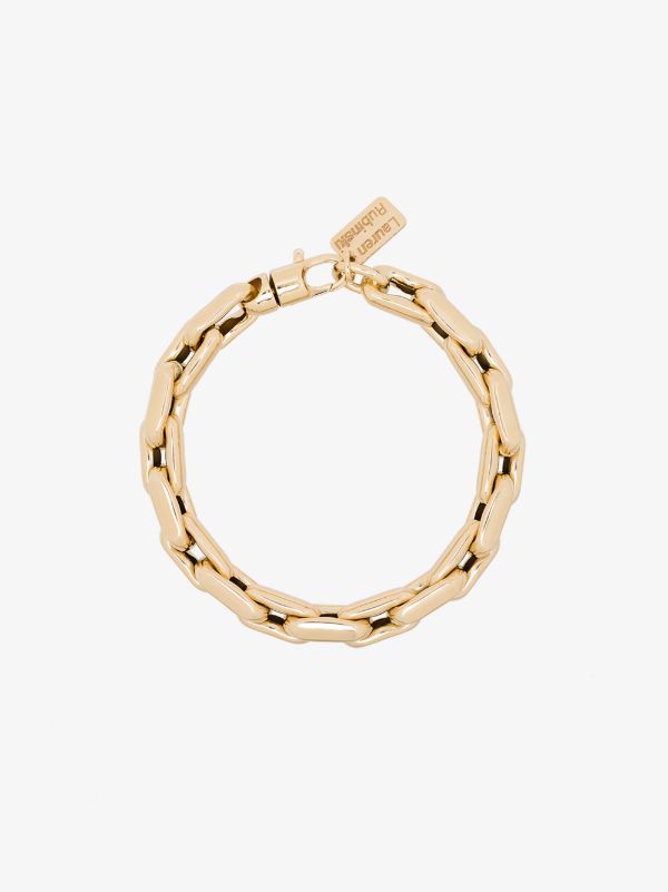 browns Lauren Rubinski 14K yellow gold small square link bracelet | Browns Fine Bracelets