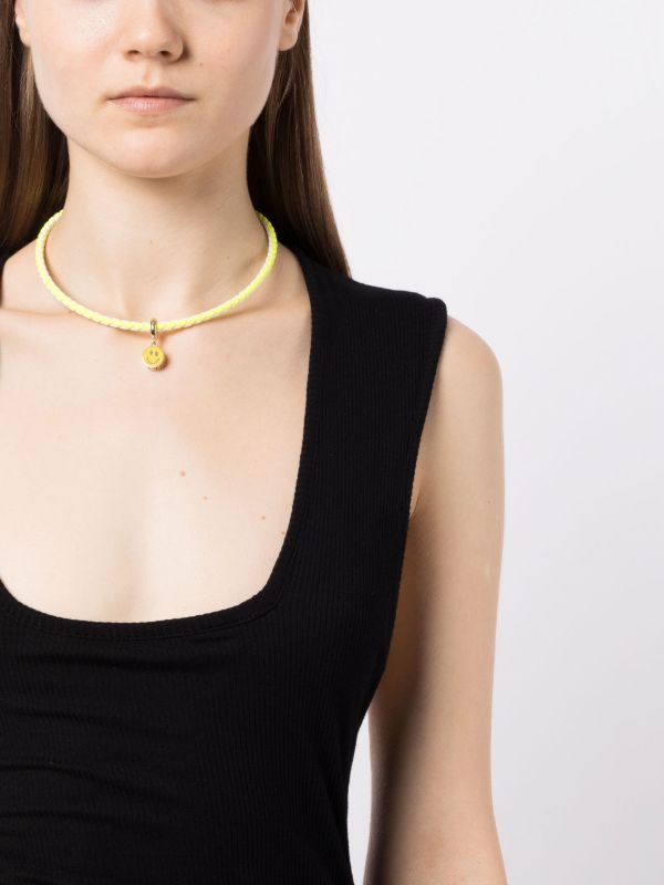Browns Lauren Rubinski 14K Yellow Gold Smiley Necklace | Browns Necklaces