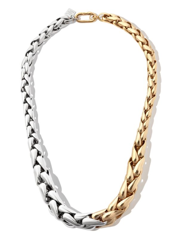 Browns Lauren Rubinski 14K Yellow Gold Two-tone Twist Chain Necklace | Browns Necklaces