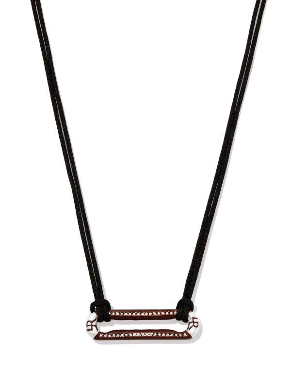 browns Lauren Rubinski Sterling silver diamond drawstring necklace | Browns Necklaces