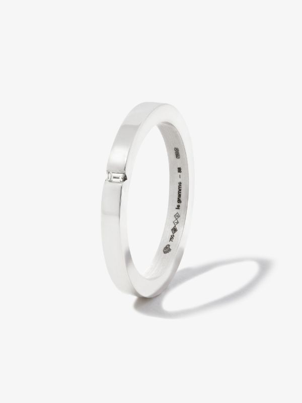 Browns Le Gramme 18K White Gold La 5g Polished Diamond Ring | Browns Rings