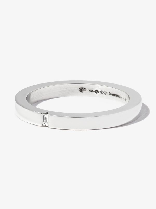 browns Le Gramme 18K white gold la 5g polished diamond ring | Browns Rings