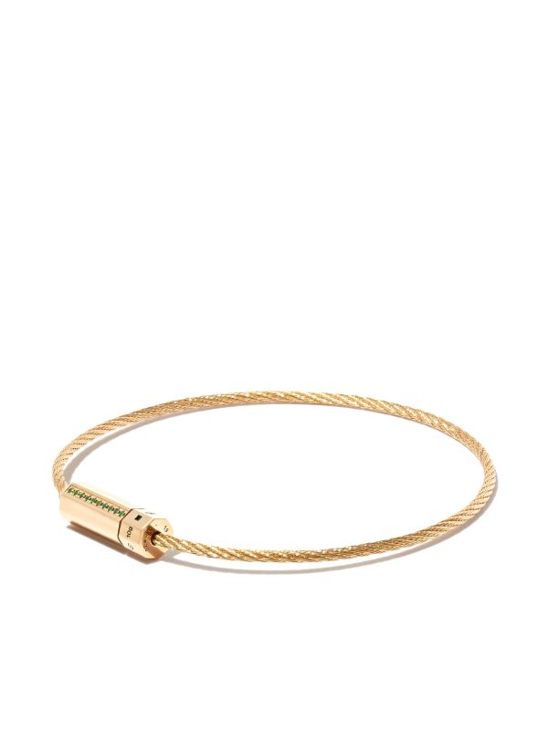 Browns Le Gramme 18K Yellow Gold Le 10g Polished Tsavorite Cable Bracelet | Browns Bracelets
