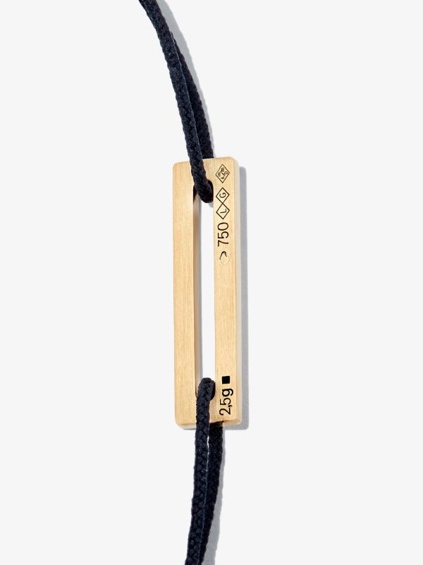 Browns Le Gramme 18K Yellow Gold Le 2.5g Diamond Perforated Cord Bracelet | Browns Bracelets