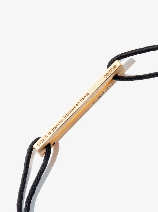 Browns Le Gramme 18K Yellow Gold Le 2.5g Diamond Perforated Cord Bracelet | Browns Bracelets