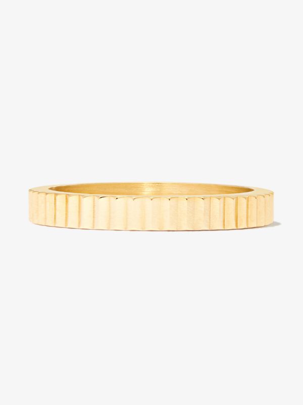 Browns Le Gramme 18K Yellow Gold Le 4g Vertical Guilloché Polished Ring | Browns Rings