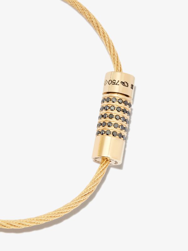Browns Le Gramme 18K Yellow Gold Le 9g Polished Diamond Cable Bracelet | Browns Bracelets