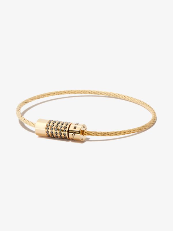 browns Le Gramme 18K Yellow Gold Le 9g Polished Diamond Cable Bracelet | Browns Bracelets