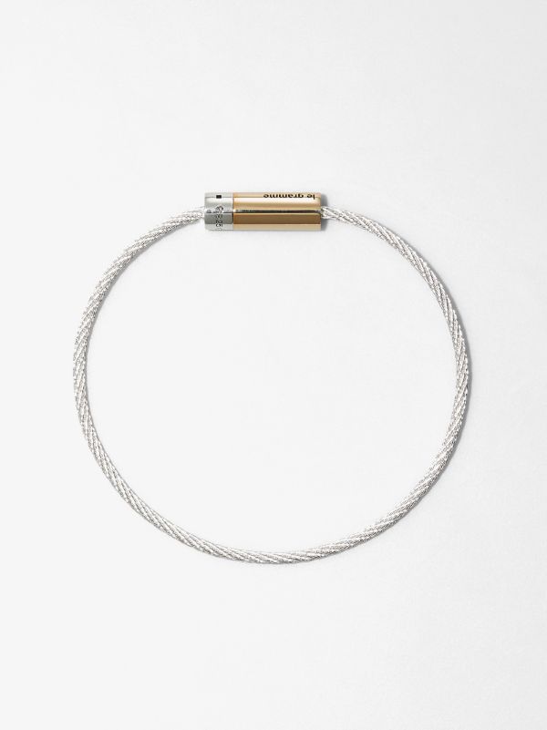 Browns Le Gramme 18kt Gold And Silver 9g Polished Bicolor Cable Bracelet | Browns Bracelets