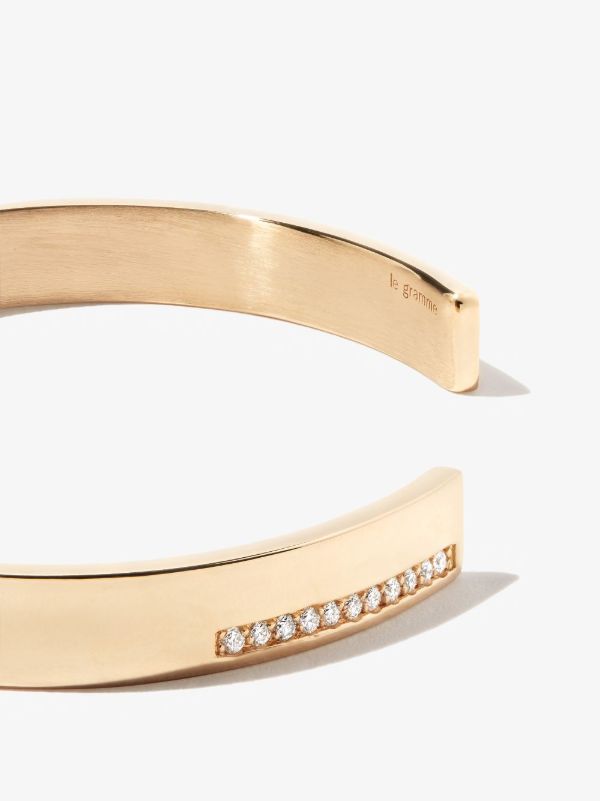 Browns Le Gramme 18kt Yellow Gold Le 31g Ribbon Diamond Bracelet | Browns Bracelets