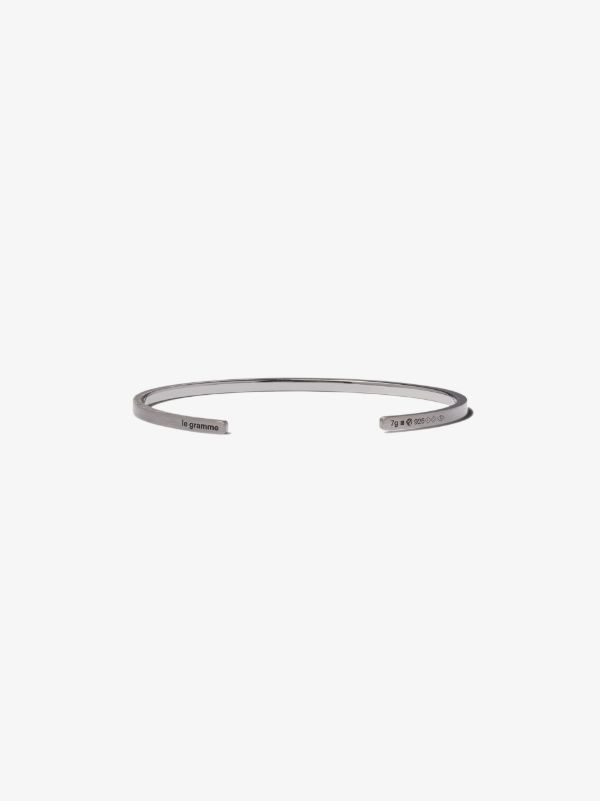 Browns Le Gramme Black Sterling Silver Le 7g Ribbon Bracelet | Browns Bracelets