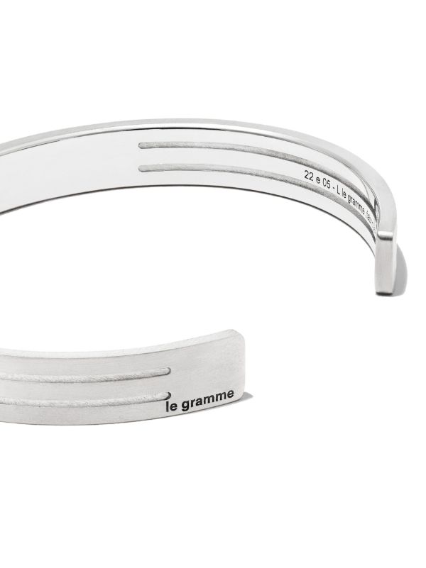 Browns Le Gramme Silver-Tone Le 9g Brushed Punched Ribbon Bracelet | Browns Bracelets