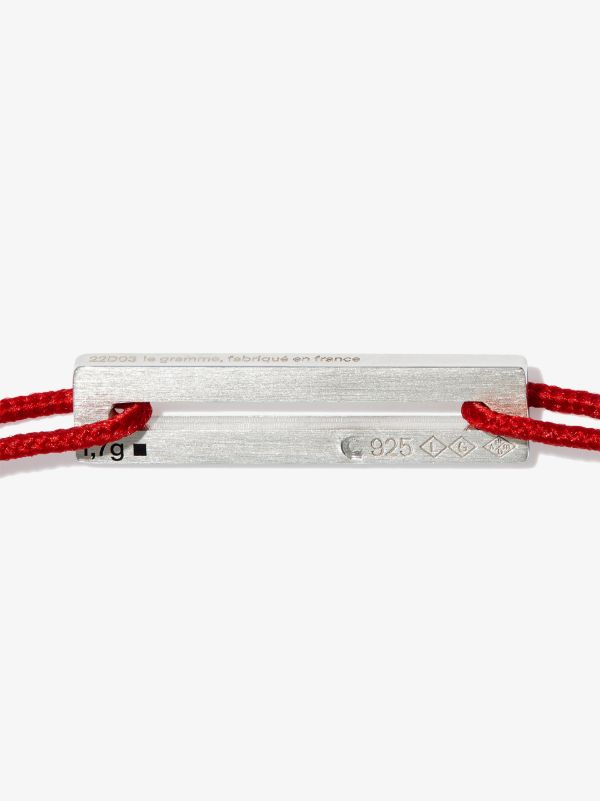Browns Le Gramme Sterling Silver 1.7g Crystal Embellished Cord Bracelet | Browns Bracelets
