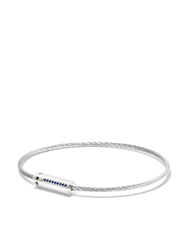 browns Le Gramme sterling silver le 7g polished sapphire cable bracelet | Browns Bracelets