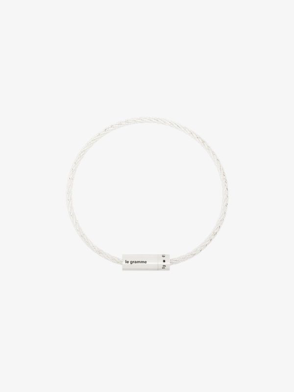 browns Le Gramme sterling silver Le 9g brushed cable bracelet | Browns Bracelets