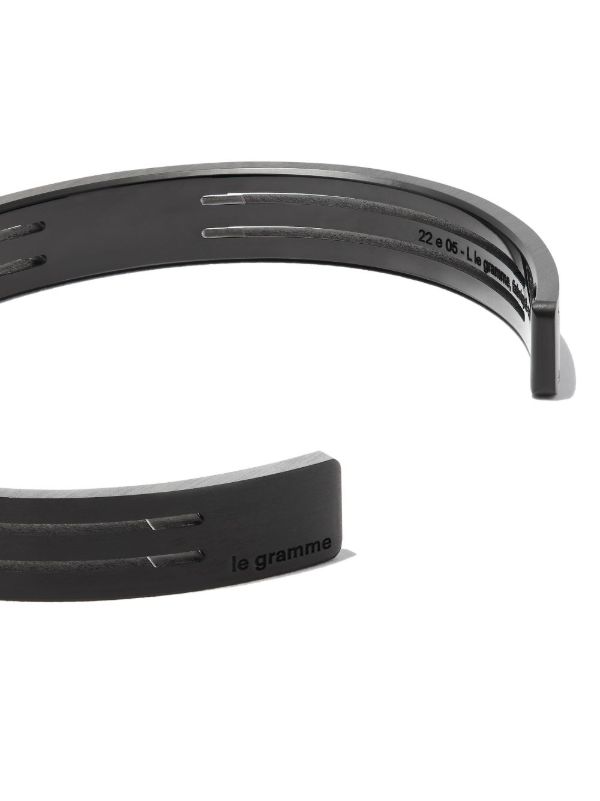 Browns Le Gramme Titanium Le 9g Brushed Punched Ribbon Bracelet | Browns Bracelets