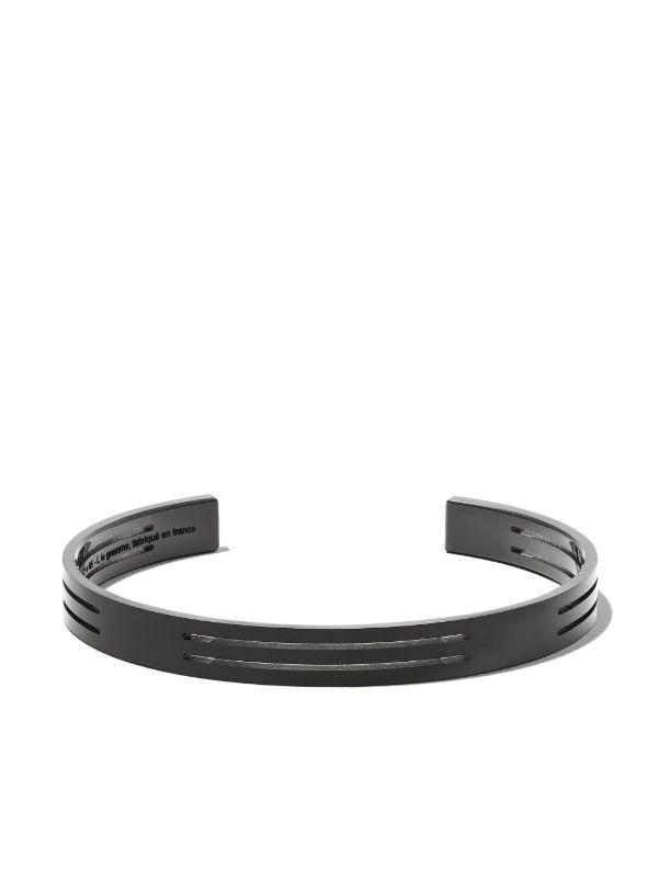 browns Le Gramme Titanium Le 9g Brushed Punched Ribbon Bracelet | Browns Bracelets