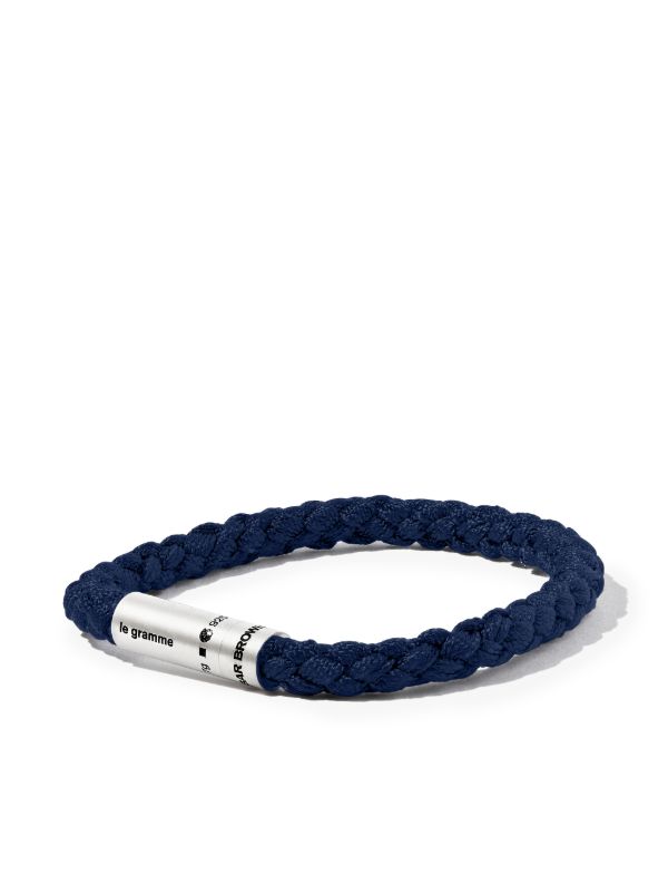 Browns Le Gramme X Orlebar Brown Sterling Silver Le 7g Brushed Nato Cable Bracelet | Browns Bracelets