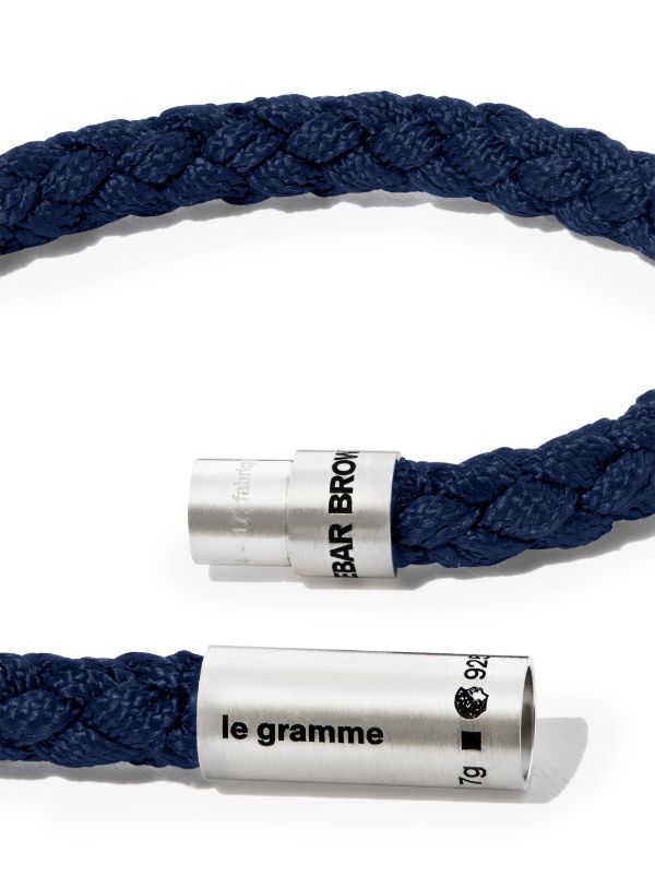 Browns Le Gramme X Orlebar Brown Sterling Silver Le 7g Brushed Nato Cable Bracelet | Browns Bracelets