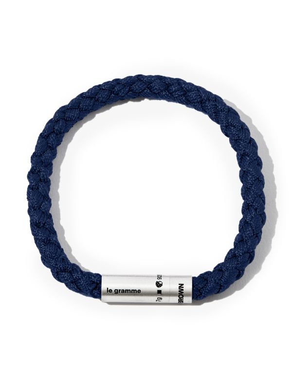 browns Le Gramme X Orlebar Brown sterling silver le 7g brushed nato cable bracelet | Browns Bracelets