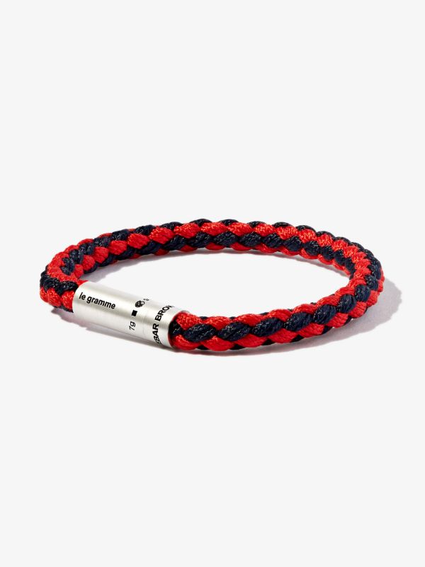 Browns Le Gramme X Orlebar Brown Sterling Silver Le 7g Brushed Nato Cable Bracelet | Browns Bracelets