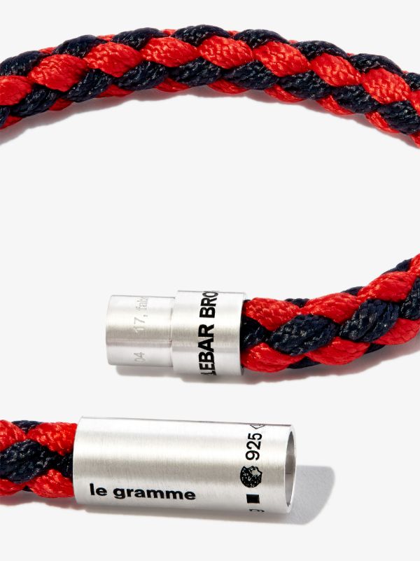 Browns Le Gramme X Orlebar Brown Sterling Silver Le 7g Brushed Nato Cable Bracelet | Browns Bracelets