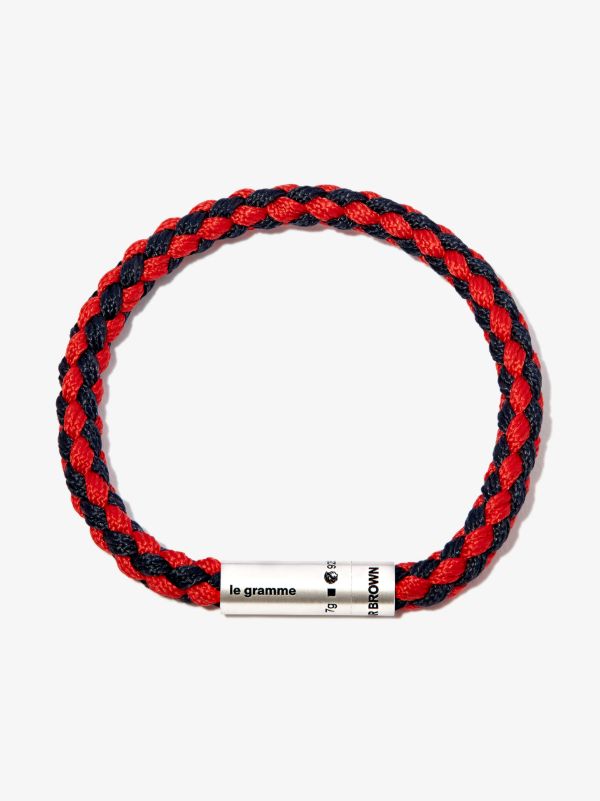 browns Le Gramme X Orlebar Brown sterling silver le 7g brushed nato cable bracelet | Browns Bracelets