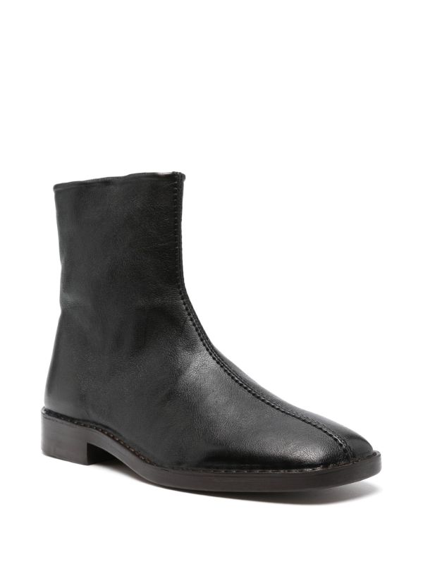 Browns LEMAIRE Black Pipped Zip-Up Boots | Browns Boots