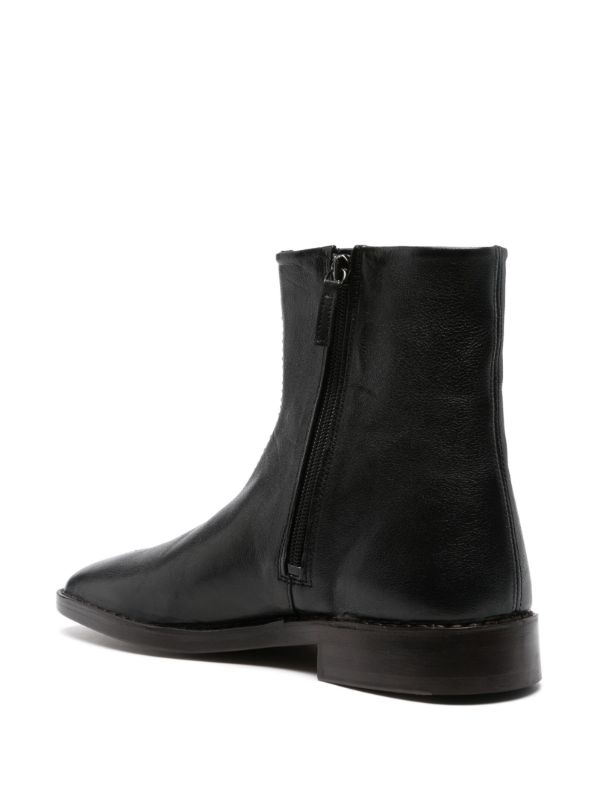 Browns LEMAIRE Black Pipped Zip-Up Boots | Browns Boots