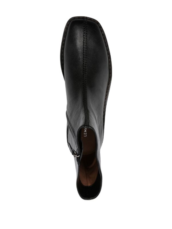 Browns LEMAIRE Black Pipped Zip-Up Boots | Browns Boots