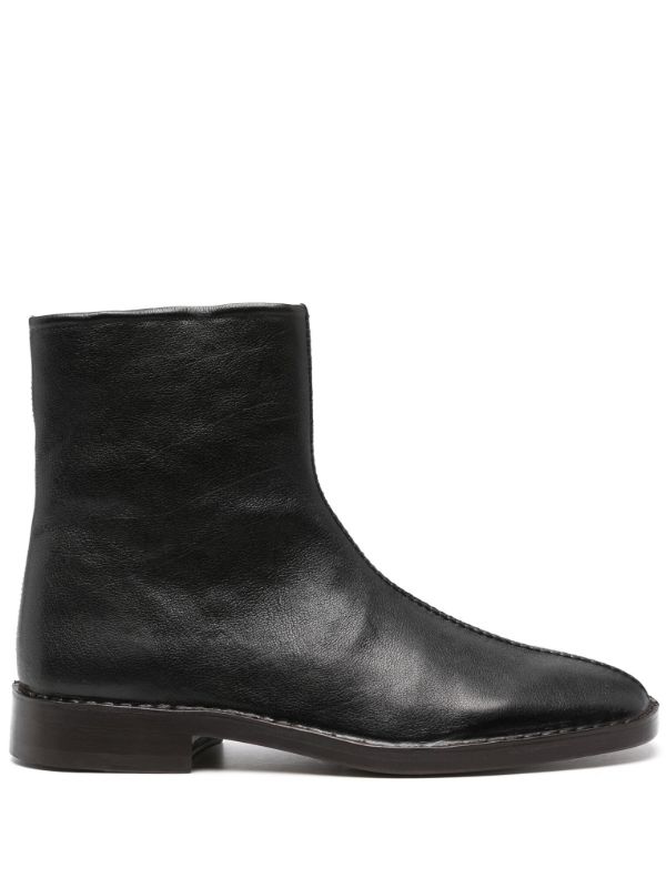 browns LEMAIRE Black Pipped Zip-Up Boots | Browns Boots