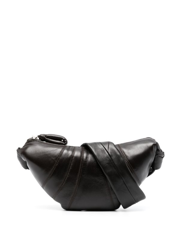 browns LEMAIRE Brown Small Croissant Leather Messenger Bag | Browns Messenger Bags