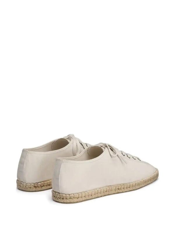 Browns LEMAIRE White Cotton Lace-Up Espadrilles | Browns Espadrilles