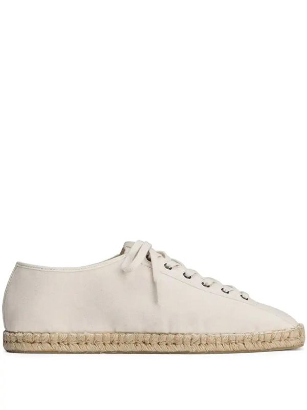 browns LEMAIRE White Cotton Lace-Up Espadrilles | Browns Espadrilles
