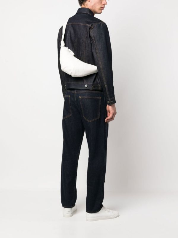 Browns LEMAIRE White Croissant Leather Cross Body Bag | Browns Messenger & Crossbody Bags