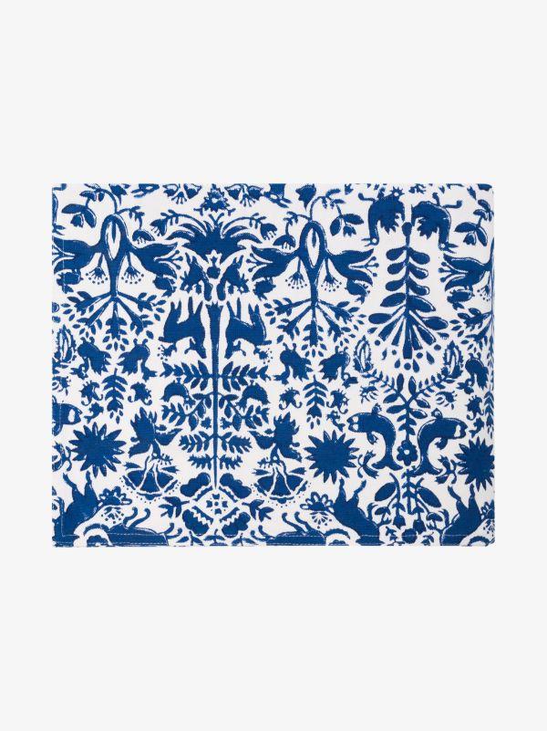 browns Les-Ottomans blue printed cotton tablecloth | Browns Table Linen