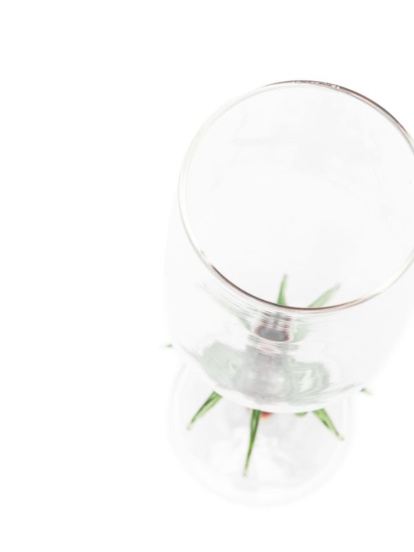 Browns Les-Ottomans Brown Palm Tree Glass | Browns Glassware