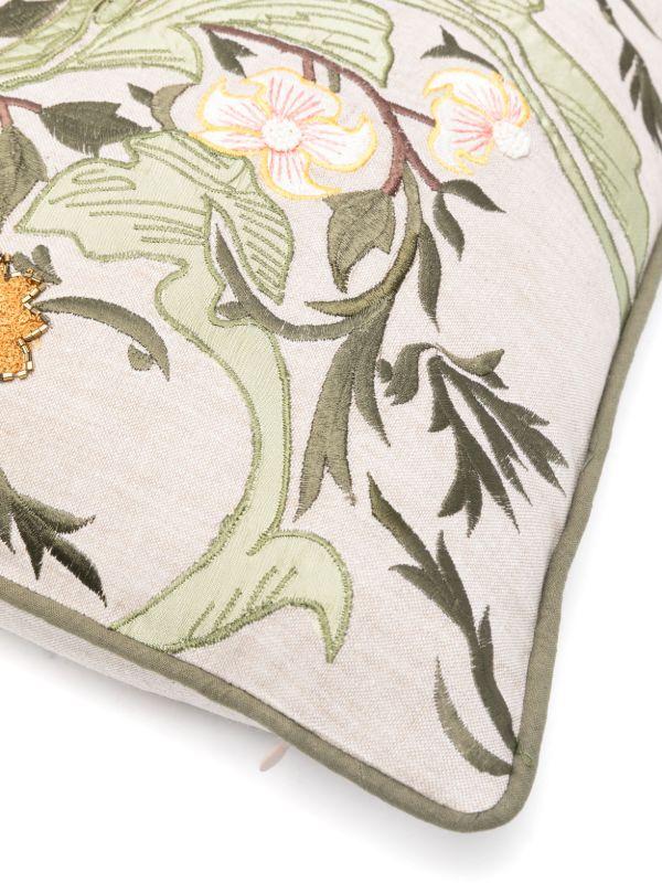 Browns Les-Ottomans Garden-embroidered Cushion (50cm X 50cm) | Browns Cushions