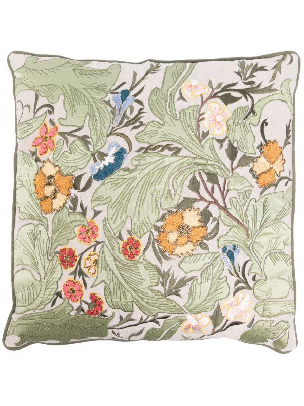 browns Les-Ottomans garden-embroidered cushion (50cm x 50cm) | Browns Cushions